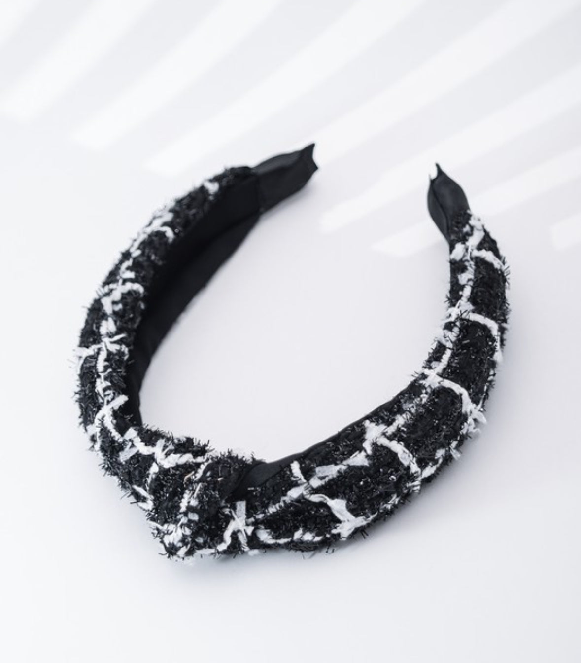 Tweed black headband