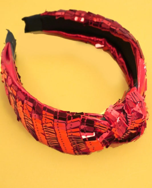 Red sequin headband