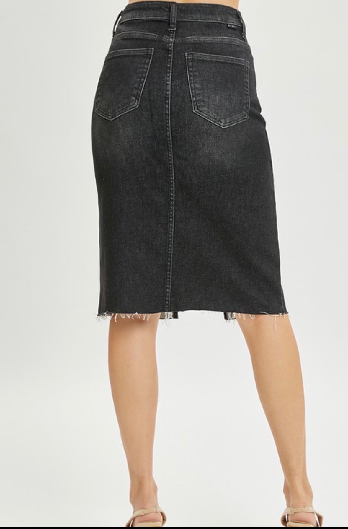 Charcoal Denim Skirt