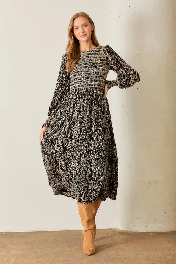 Smocked Geode Dress